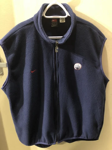 Edmonton Oilers Vintage 90s Nike Fleece Vest Large Hockey NHL Playoffs McDavid Cover