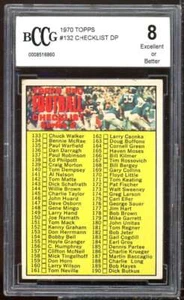 Checklist Card 1970 Topps #132 BGS BCCG 8 - Picture 1 of 2