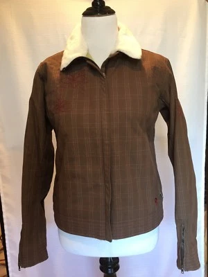 Chaqueta Mountain Hardwear Para Mujer Marrón Forrada de Vellón Bordada Talla S/P Foto 1 de 4