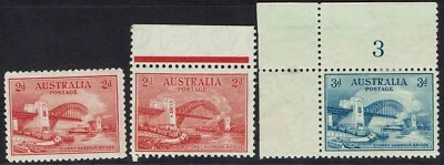 AUSTRALIA 1932 BRIDGE 2D BOTH PRINTINGS AND 3D - Image 1 of 2
