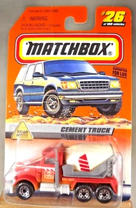1999 Matchbox #26 Road Work Series 6 Peterbilt CEMENT TRUCK Orange w/Chrome 8 Sp - Picture 1 of 5