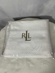 Lauren Ralph Lauren Suite Rayas Matelasse Almohada Europea Falsa Blanca 26x26 NUEVO - Imagen 1 de 4