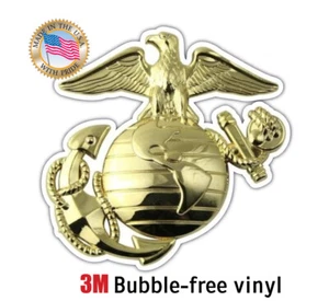 U.S. USMC Marine Corps Golden Eagle Emblem Truck Laptop Decal OFFICIAL SELLER - Picture 1 of 4