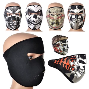 Halloween Skull Ghost Face Mask Outdoor Motorcycle Bicycle Ski Half Face Cover - Picture 1 of 56