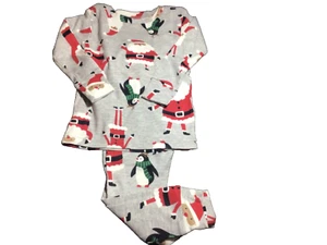 Set pigiama a maniche lunghe Carter's Holiday nuovo senza etichette taglia 18 mesi pinguino di Babbo Natale - Foto 1 di 3