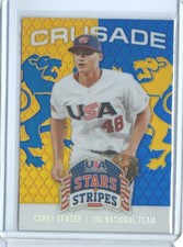 2015 Panini USA Stars & Stripes Corey Seager Crusade RC #25 Texas Rangers