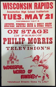 Original Philip Morris Wonderful World Of Fantasy Window Card - Picture 1 of 1