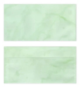 50 Stück Premium Briefumschläge DIN lang Motiv Marmorpapier grün, UMS-5002 - Bild 1 von 1