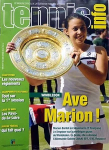 Magazine TENNIS Info 2013: MARION BARTOLI victoire Winbledon - Picture 1 of 1