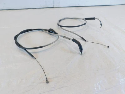 Harley Screamin Eagle CVO Electra Glide Braided Throttle & Idle Cable Line Wires - Image 1 of 4