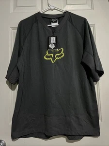 Neu mit Etikett Fox Racing 1/4-Reißverschluss Trail Trikot anthrazit Herren L Kurzarm MTB Radfahren - Bild 1 von 6