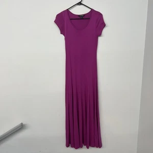 Ralph Lauren Jersey Camiseta Maxi Vestido Rosa Fushia Talla Pequeña Elastizado - Imagen 1 de 7