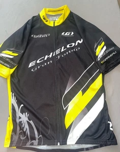 Jersey de ciclismo Lewis Garneau XL para hombre cremallera completa bolsillos delanteros y traseros negro amarillo - Imagen 1 de 9