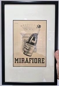PROFESSIONELL GERAHMTE WERBUNG REKLAME Pubblicità 1949 BAROLO MIRAFIORE READ DES - Bild 1 von 6