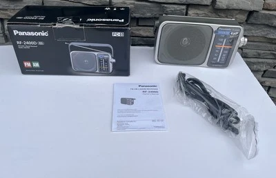 Panasonic RF-2400D Portable AM/FM Radio Battery & A/C Power NOB - Image 1 of 4