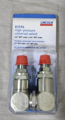 Lincoln 83594 High Pressure Universal Swivel 1/4" NPT Male x 1/4" NPT Male - Image 1 of 2