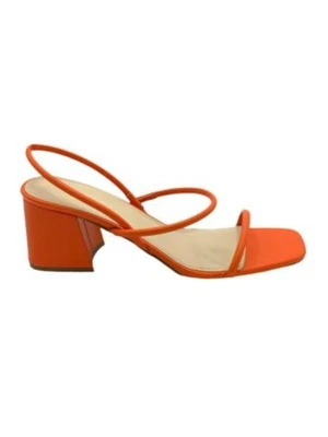 Sandália MARC FISHING Feminina Laranja Galvin Salto Bloco Slip On Slingback 8,5 M - Imagem 1 de 4