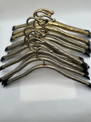 Vintage Metal Tubular Heavy Hangers Art Deco Rubber Tips - Lot Of 11 - Image 1 of 4