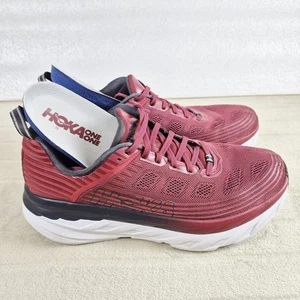 HOKA One One Bondi 6 Men’s Size 10.5 Running Shoes Red RROS Cushioned Ortholite - Picture 1 of 9