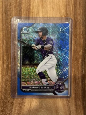 Warming Bernabel 2022 1st Bowman Chrome Blue Refractor 110/150 Rookie - Image 1 of 2