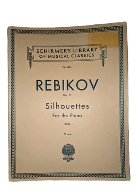 Rebikov Silhouettes 9 Childhood Pictures For Piano Schirmer's Library Vol 1474 - Image 1 of 4