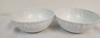 Juego de 2 Cuencos GENSINI PLÁSTICO 4 3/4" Hecho en Italia GRIS MOTEADO BLANCO REMOLINO Foto 1 de 4