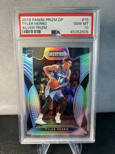 2019-20 Prizm Draft Picks Tyler Herro RC Prizms Silver #15 Wildcats PSA 10 - Picture 1 of 2
