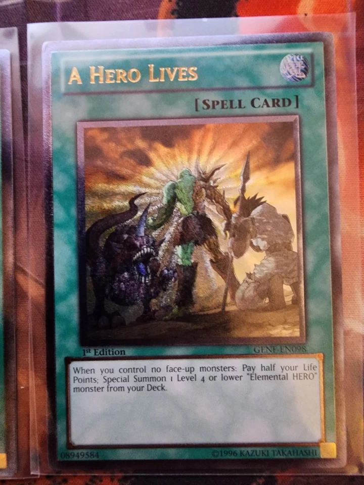 Yugioh A Hero Lives GENF-EN098 Ultimate Rare 1st Ed MP - Image 1 of 3