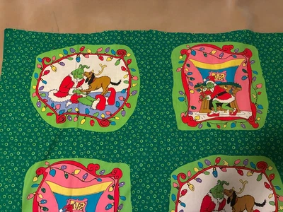 Panel de almohada de tela Mr. Grinch - 2 imágenes grandes en verde 7 disponibles Foto 1 de 4