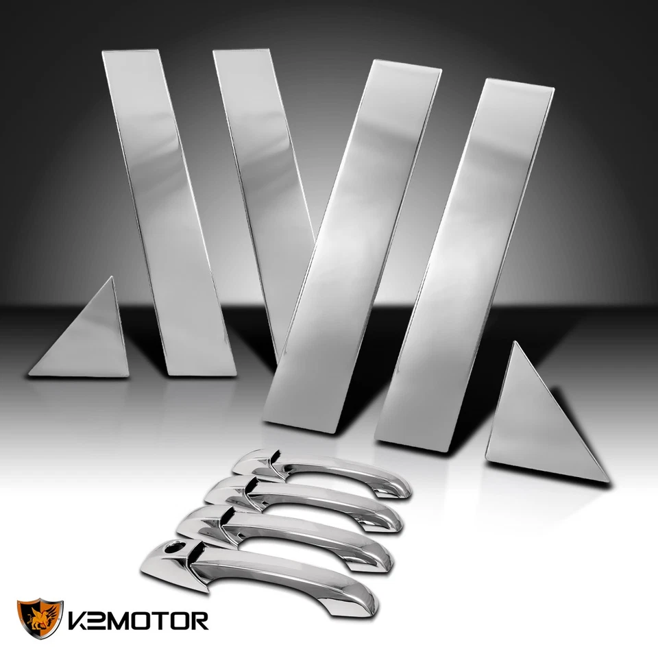 Fits 2005-2010 Chrysler 300 300C/Magnum Chrome Door Handles+Door Pillars Kit Foto 1 de 4