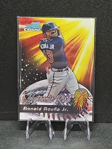 2025 Bowman Chrome Mega Ronald Acuna Jr Meteoric Rise Mojo Refractor #MR-24 - Bild 1 von 2