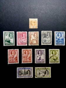 Nigeria 1921-1936 12 stamps MH/used CV£75 - Picture 1 of 2