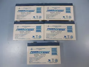 Lot Of 5 Power Sonic 6V 7A Sealed Rechargable Battery PS-670 - Picture 1 of 4