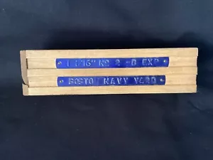 Cassetta porta attrezzi vintage in legno Boston Navy Yard 1 1/16" cono Morse #2 - Foto 1 di 10