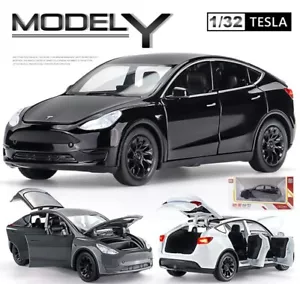 1:32 TESLA MODEL Y PULLBACK CAR VEHICLE DECOR DIECAST COLLECTION GIFT KIDS TOY - Picture 1 of 16
