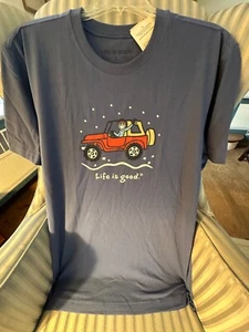 Neu mit Etikett!  LETZTER!  LIFE IS GOOD HERREN S/S CRUSHER T-SHIRT... "WINTER OFFROAD JAKE" (L) - Bild 1 von 3
