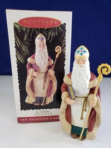 Decorazione natalizia vintage 1995 Hallmark San Nicola visitatori di Natale - Foto 1 di 8