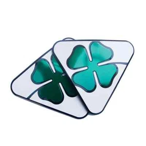 Pair of QV logos clover green Giulia Stelvio ALFA ROMEO Juliet myth 95mm - Picture 1 of 2