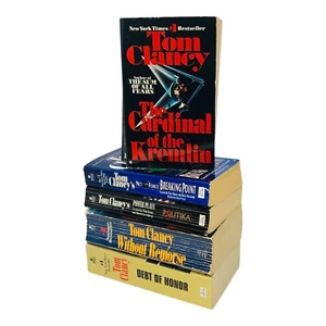 Tom Clancy Lot of 5 Novels Paperback Fiction Intelligence Action Thriller Books - Picture 1 of 13