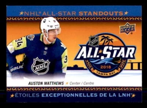 2018-19 UD Tim Horton #AS4 Auston Matthews NHL All-Star Standouts (ref 34312) - Picture 1 of 2