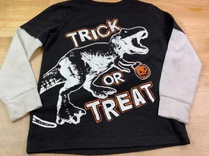 Jungen Jumping Beans Halloween LS T-Shirt mit Dinosaurier sagt Trick or Treat - Gr. 7 * - Bild 1 von 6