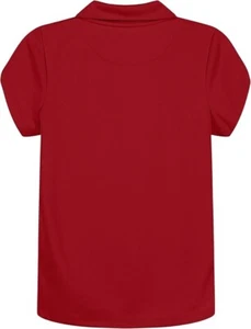 IZOD Girls' School Uniform Short Sleeve Polo Shirt, Button Closure, Moisture Wic - Picture 1 of 2