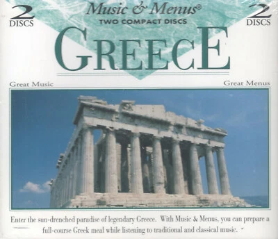 Greece: Music & Menus (2 CDs) Exotic Recipes Paired w/Greek Music & Classical Foto 1 de 2