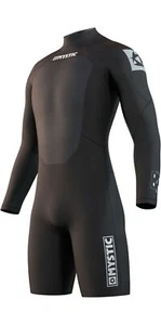 Mystic Mens Brand 3/2mm Long Sleeve Back Zip Shorty Wetsuit - Black - Picture 1 of 8