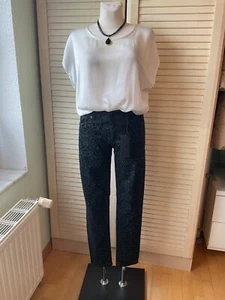 Tolle Jeans von RAFFAELLO ROSSI Modell Vic 7/8 grün gemustert Gr. 36 Neu - Bild 1 von 5