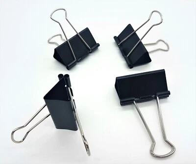 PAVO ✅ Foldback-Klammern 25 mm versch. Mengen Akten Papier Clip Binder Büro schwarz