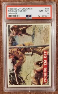 1956 Orange Davy Crockett #19 Picking 'Em Off Authentic Original PSA 8 NM/MT - Picture 1 of 2