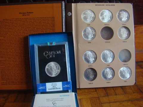 1878 7TF THRU  1890 s  Morgan dollar starter set / 30  ALL  UNCIRCULATED  #15 Cover