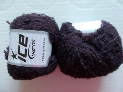 Alpaca Boucle Fine yarn by Ice Yarns, Dark Maroon, lot of 2, (220 yds each) - Image 1 of 2