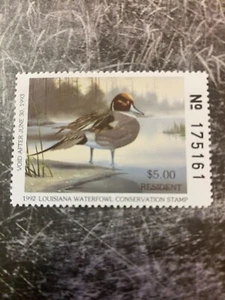 1992 Louisiana State Duck Stamp - Picture 1 of 2